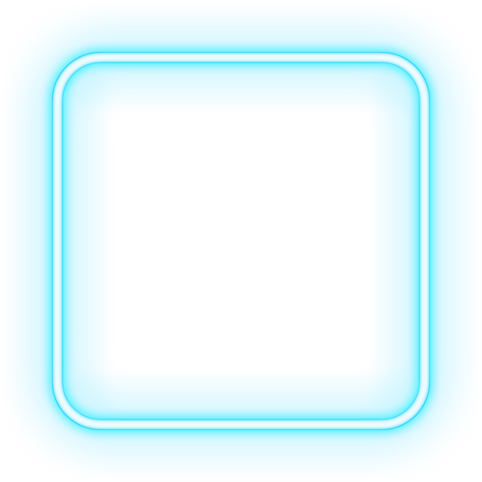 Blue Neon Square